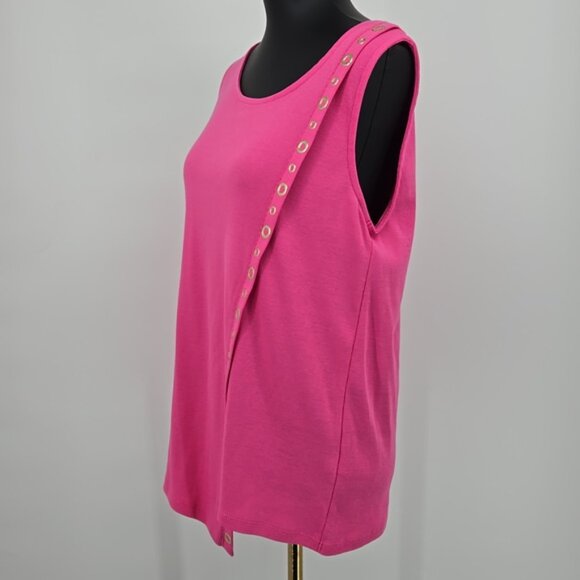 Rafaella Pink Hardware Shirt Top - Picture 4 of 9